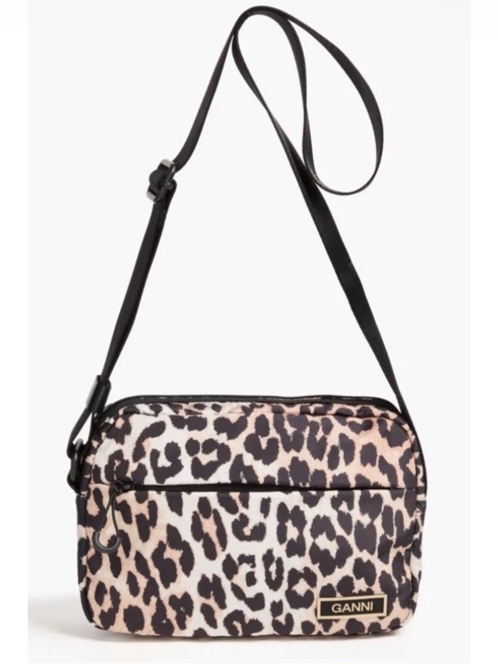 Ganni Leopard-Print Crossbody Bag